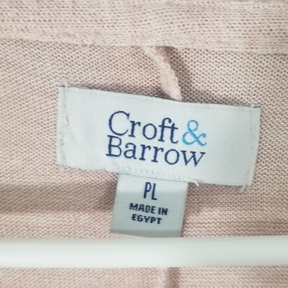 Croft & Barrow NWT Open Front Cardigan. Dual Front Pockets. Size Petite Large. - Picture 5 of 9